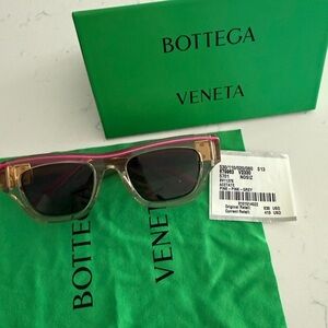 Bottega Veneta Two-Tone Pink and Grey Acetate Sunglasses